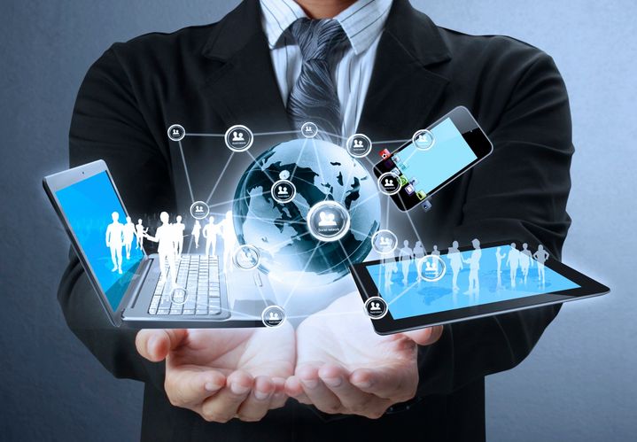 Small business owner protecting customer data and invoices with cloud backup